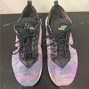 Nike Flyknit Pink and Blue Sneakers